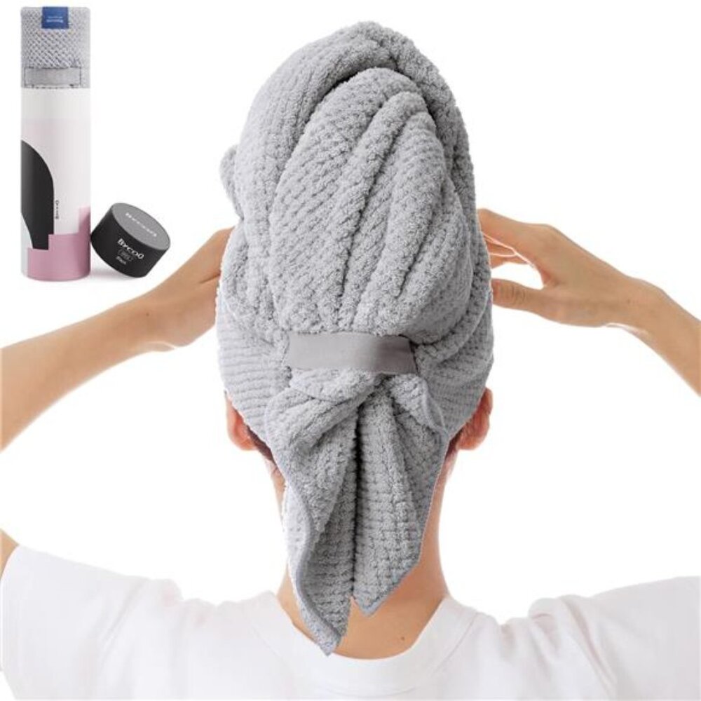 Large Microfiber Hair Towel Wrap for Women, Anti Frizz Hair Drying Towel
